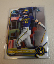 2022 Bowman Chrome Jheremy Vargas 1st Bowman Prospect #BCP-144 Milwaukee Brewers