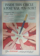 Eversharp Pens and Pencils Ad: Eversharp "Fifth Avenue" Post War Pen from 1944