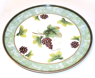 Mikasa Fruit Odyssey Cake Serving Plate SL 141/310 Fine China Grapes Portugal