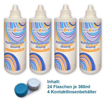24x360ml LENS4LESS + + + SONDERANGEBOT + + + Kontaktlinsen Pflege Kombilösung