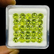VVS 25 Pcs Natural Peridot 5mm Round Cut Loose Top Quality Loose Gemstones Lot