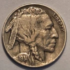 #5 very fine++ Nicer Low Mintage 1931 S Buffalo Head Nickel