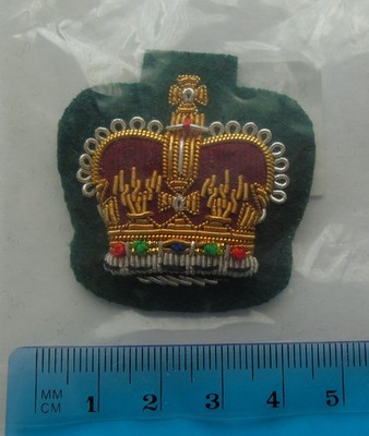 Royal Marines Colour Sergeant Bullion Rank Crown - RM - CSGT - Neu