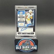 2023 Contenders Optic #128 Quintin Johnson Rookie Ticket Auto Black FOTL /8