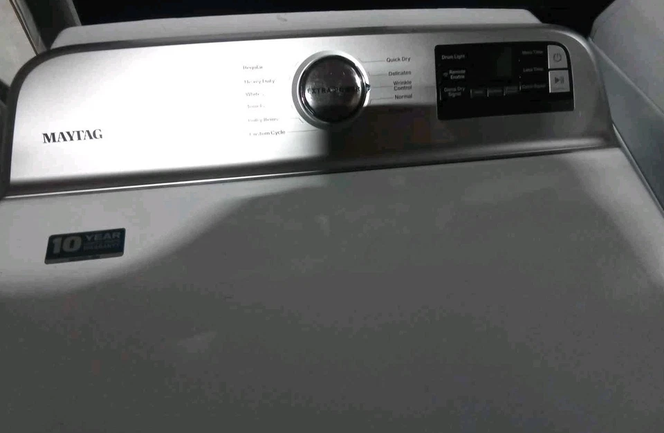 Maytag 7,4 pies cúbicos Smart Capable Grande Ventilada Secadora de Gas Blanca MGD6230HW Foto 3 de 4