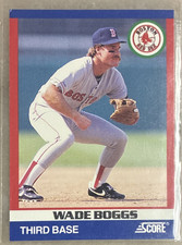 Score 1991 100 Hottest Players Wade Boggs #3 Boston Red Sox Baseball Card