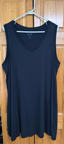 Pact Organic Black T-shirt Dress X