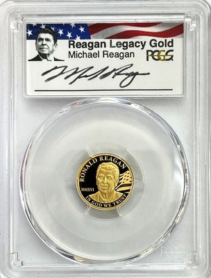 2016 GOLD COOK ISLAND $20 SIGNED REAGAN LEGACY LABEL 1/10oz COIN