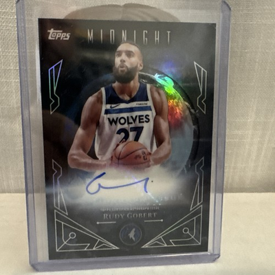 #ad 2025 26 Topps Midnight Rudy Gobert Midnight Sun Auto $20.00