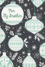 Nice MERRY CHRISTMAS Card FOR BROTHER, Winter Holiday Ornaments by Hallmark + ✉