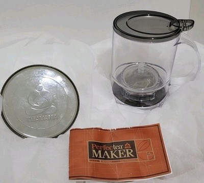 Teavana Perfectea Perfect Tea Maker 16oz Black Loose Leaf Brew Steep Plastic 