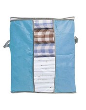 3 Large Anti Dust Clothes Quilt Storage Bag Blanket Home Organizer 17x17x9 Blue