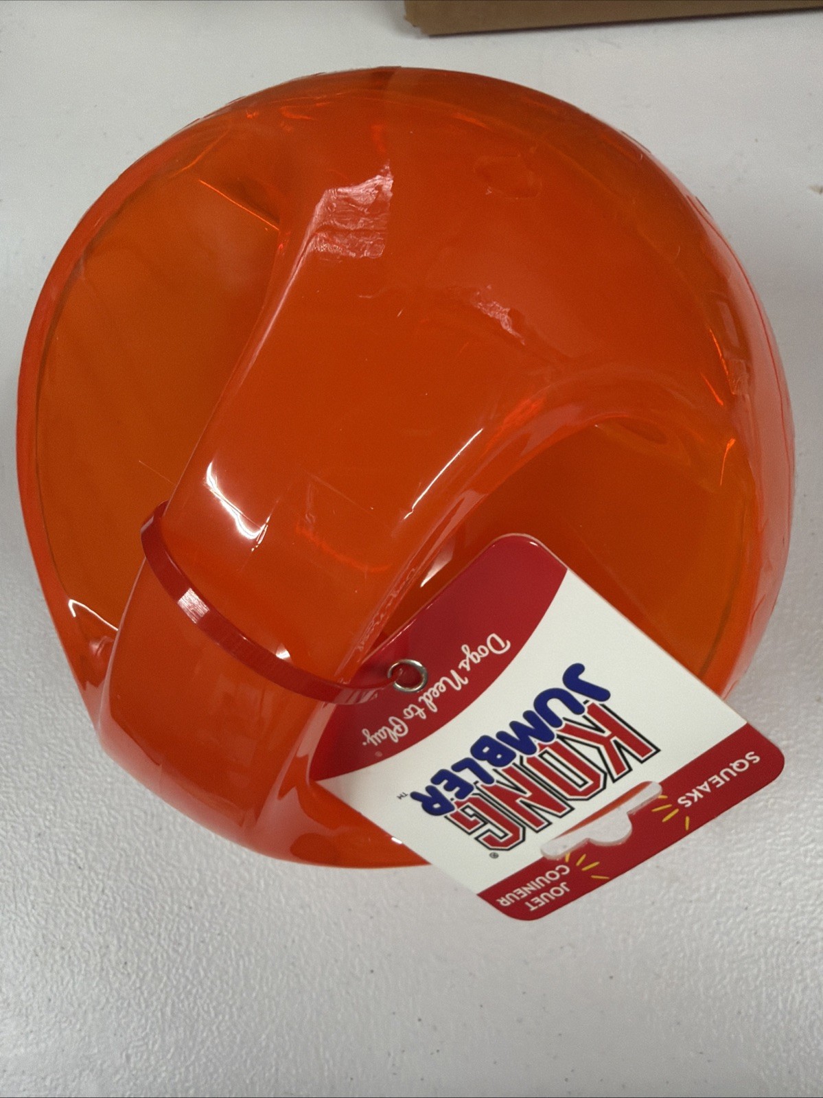 KONG Jumbler Ball Interactive Dog Toy Large To Xl Tough Fetch Squeaker  Orange