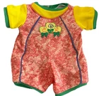 Vintage Cabbage Patch Kids Doll Romper Bodysuit Pink Yellow 13 Inch Toddler