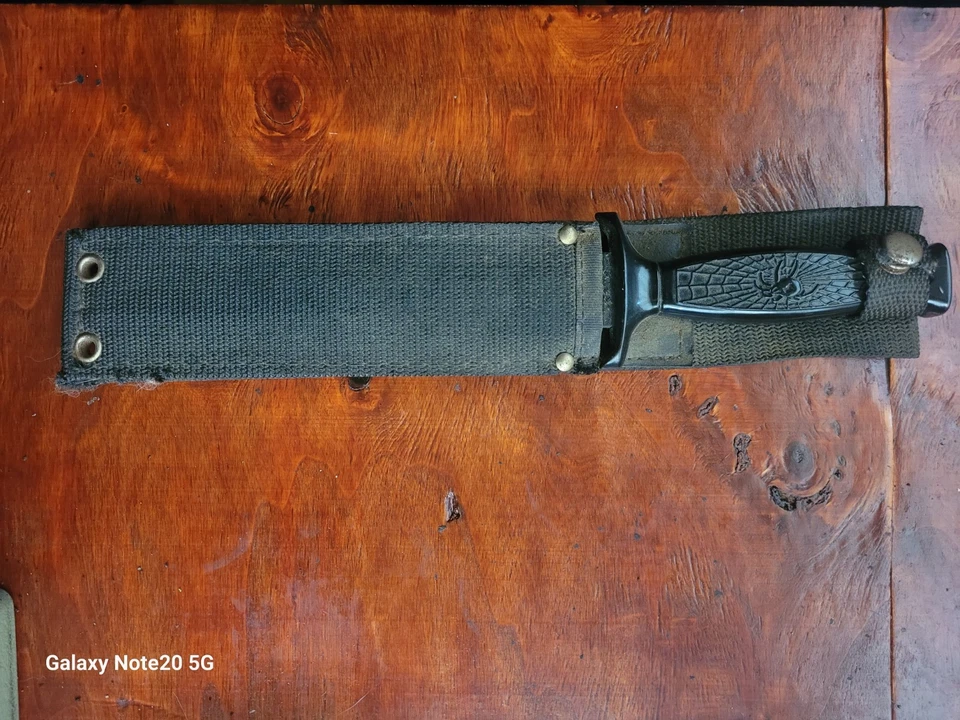 Daga de doble cara sin marca 8" hoja araña en hoja de acero inoxidable Handel Foto 2 de 2