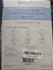 Coop Sleep Goods The Cool Side Lulltra CRESCENT Pillow Cover KING NEW