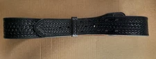 Dutyman Size 38 Full Grain Leather Duty Belt - Black Basketweave