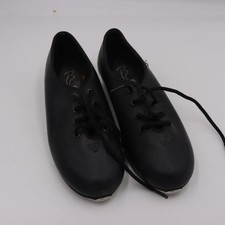 Bloch Vintage Black Leather Oxford Tap Shoes Kids Size 12.5 M Made In USA