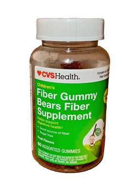 CVS Children's Fiber Gummy Bears Fiber Supplement Fruit Flavor 60ct  8/2026