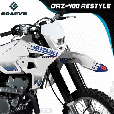 Drz400 2000-2024 Restyle Polisport kit decals graphics Suzuki Stickers DRZ 400SM