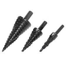 HSS Step Drill Bit Set Large Cone Titanium Bit Set Hole Cutter 6/8/10mm Shank