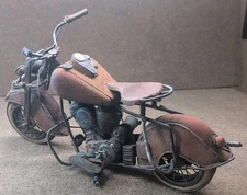 Vintage Metal Art Airplane Sculpture Industrial Brutalist steampunk Japan 1990's