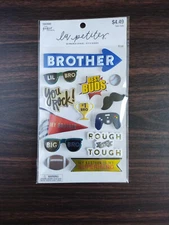 The Paper Studio -Stickabilities- "BROTHER" Dimensional Stickers - 13 Pieces
