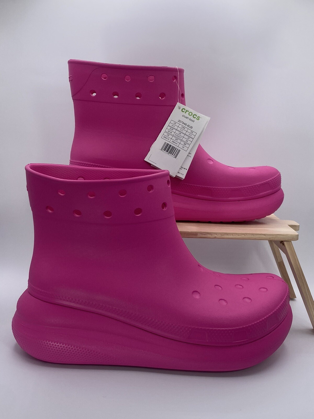 Men's Crocs Classic Crush Rain Boots Size US 11 Waterproof Comfort