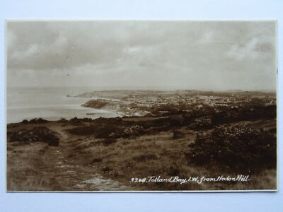 Isle of Wight TOTLAND BAY von Hedon Hill um 1930 RP Postkarte von E.A.S.