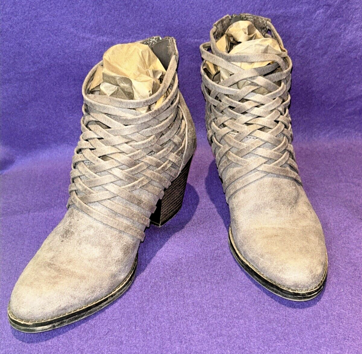 Big Buddha Women's Lattice Pattern Ankle Boots Beige Tan Size 8 | eBay