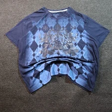 VTG 90s LL COOL J ROYAL CREST AOP CHECKERED BLUE TEE XL