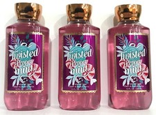 3 Bath  Body Works Twisted Peppermint Shower Gel Holiday Traditions 10 fl oz