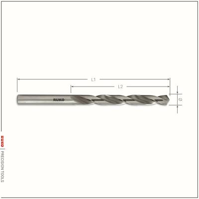 RUKO Metallbohrer Spiralbohrer DIN 338 HSS-G Typ N Ø 0,3 - 20mm HSS Bohrer