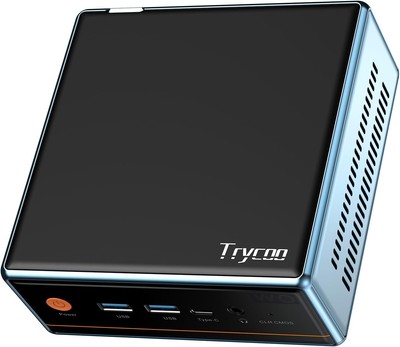 Mini PC with AMD Ryzen 5, 16GB RAM, 512GB SSD, 4K Support, Triple Output & WiFi6