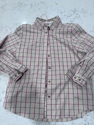 Orvis Shirt Womens 6 Multi Plaid Oxford Long Sleeve Wrinkle Free Button Down