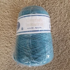 New TRENZADO Industrial #1494A Blue-green Machine Knitting Yarn Cone 1251 yds