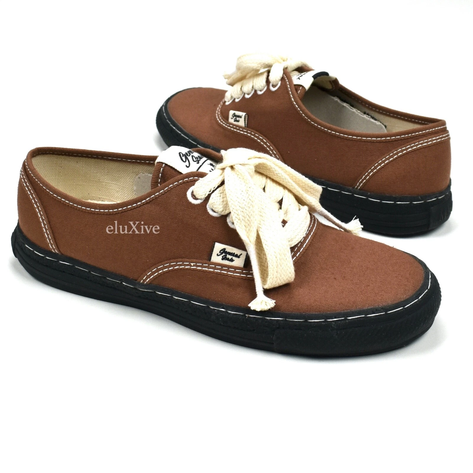 Sneakers nuove con etichette $438 Maison Mihara Yasuhiro MMY scala generale marrone uomo 8 AUTENTICHE