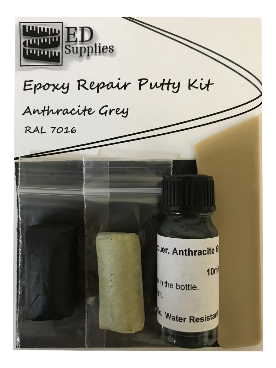 Anthracite Grey Floor & Wall Porcelain Tile Epoxy Repair Putty Kit