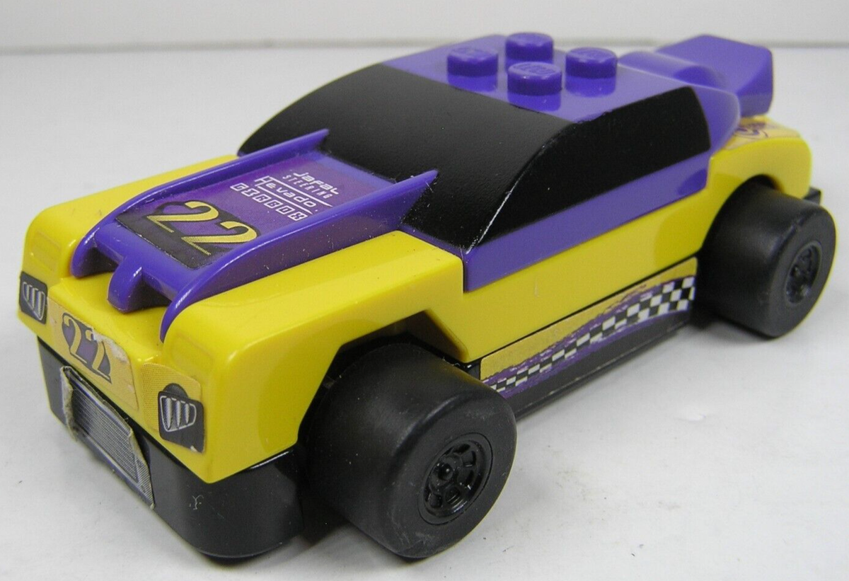 LEGO Racers Yellow Purple Race Car Vehicle 3.25