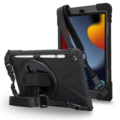 Shockproof Rugged Drop Protection Cover Built with Kickstand for iPad 9th 10.2''