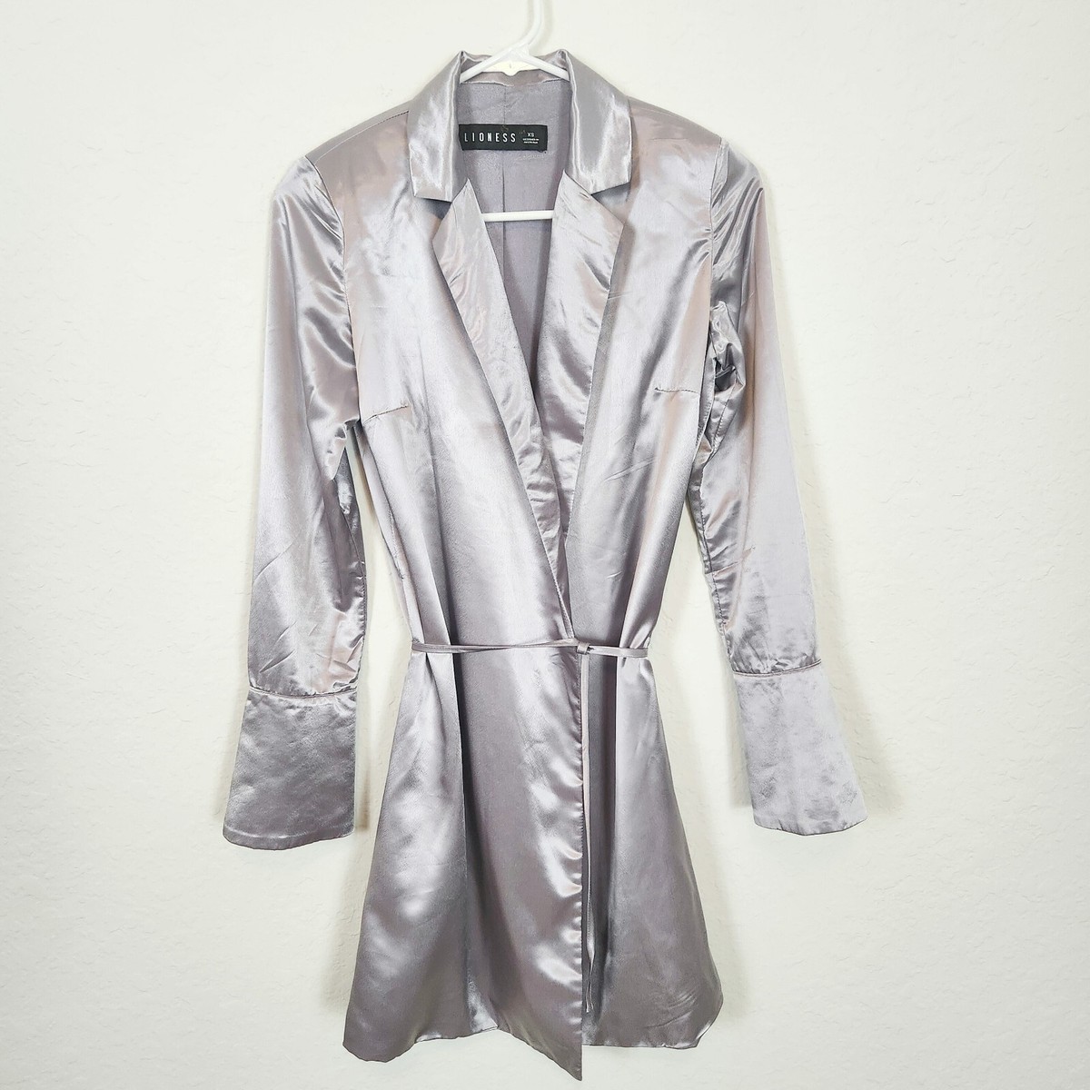 Lioness Catching Feelings Satin Wrap Mini Dress Purple Silver XS | eBay Lioness Catching Feelings Satin Wrap Mini Dress Purple Silver XS | eBay