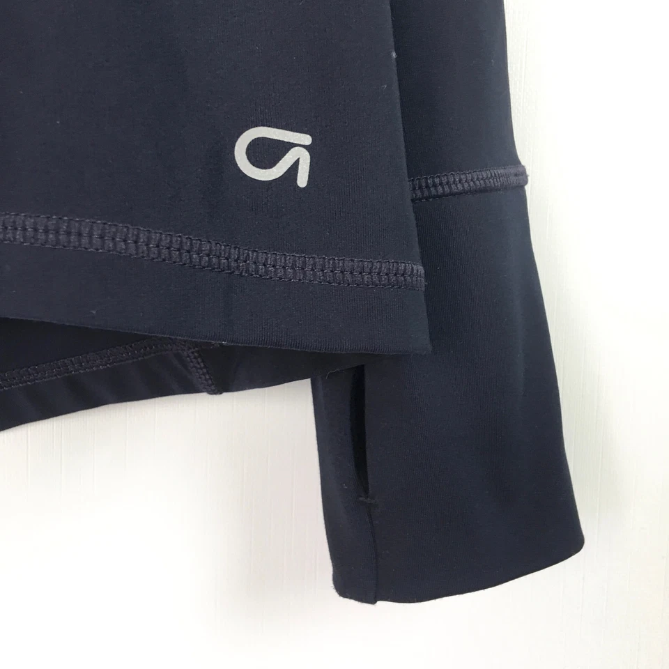 Pullover Gap Fit para mujer grande 1/4 cremallera esculpido ajustado activo top azul marino verdadero índigo Foto 4 de 4