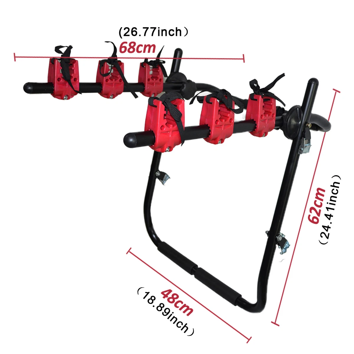 Bike Rack For Car Trunk Mount 3 Bicycle Carrier Sedan Hatchback