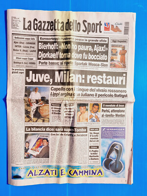 GAZZETTA DELLO SPORT 4 OTTOBRE 1997 JUVENTUS-MILAN-GIOVANNI PARISI-SPALLETTI