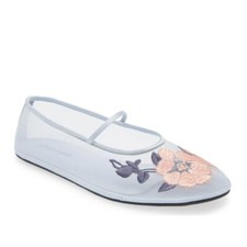 Jeffrey Campbell Swan Flower Mesh Mary Jane Flats Sz 8