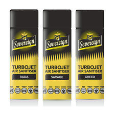 Turbojet Air Freshener Sanitizer Sovereign Home Car Spray Scents Blast Can