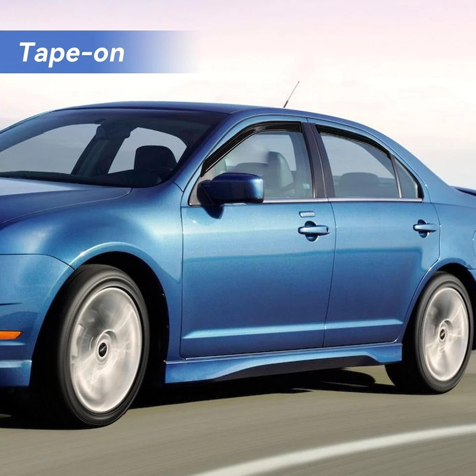 Window Visors Rain Guards Shield for 2006-2012 Ford Fusion 2007-2013 Lincoln MKZ - Image 3 of 4