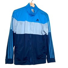 Adidas Big Boys Colorblocked Tricot Track Jacket Blue Size 18-20