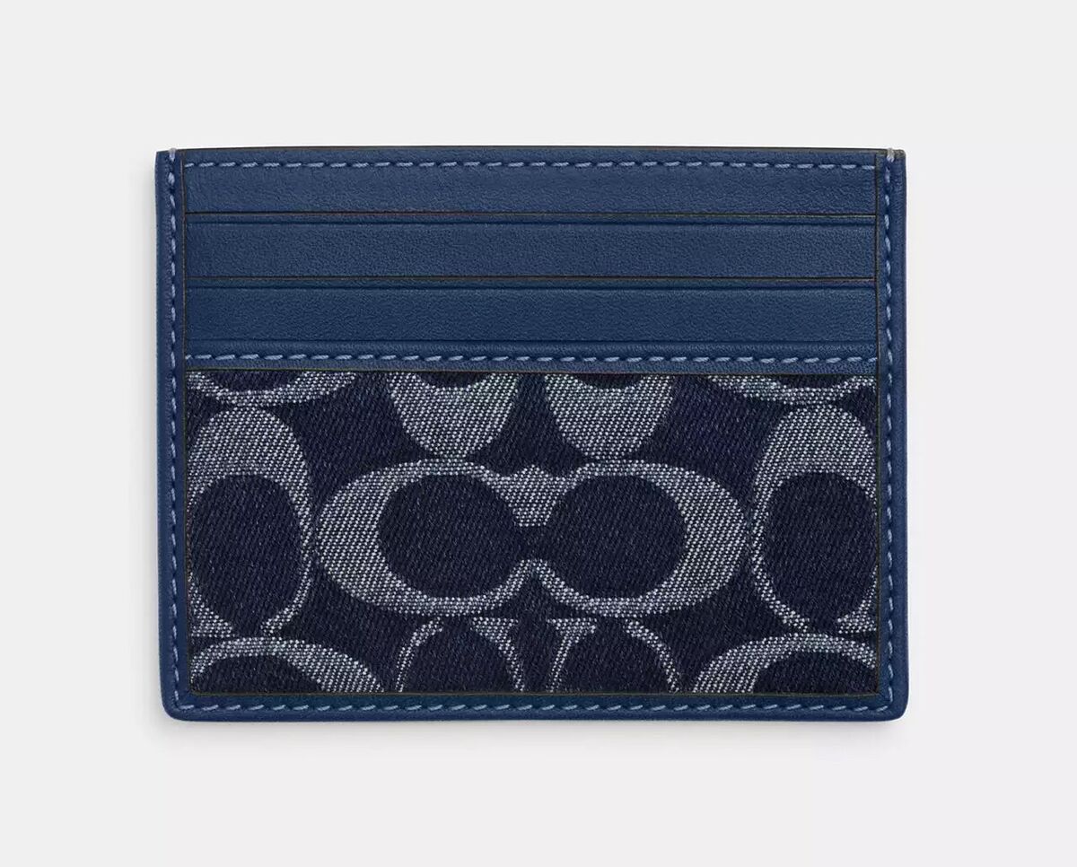 NWT Coach Slim Id Card Case In Signature Denim CY907 | eBay NWT Coach Slim Id Card Case In Signature Denim CY907 | eBay