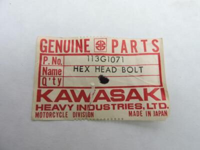 113G1071 NOS Kawasaki Hex Head Bolt S230r | eBay